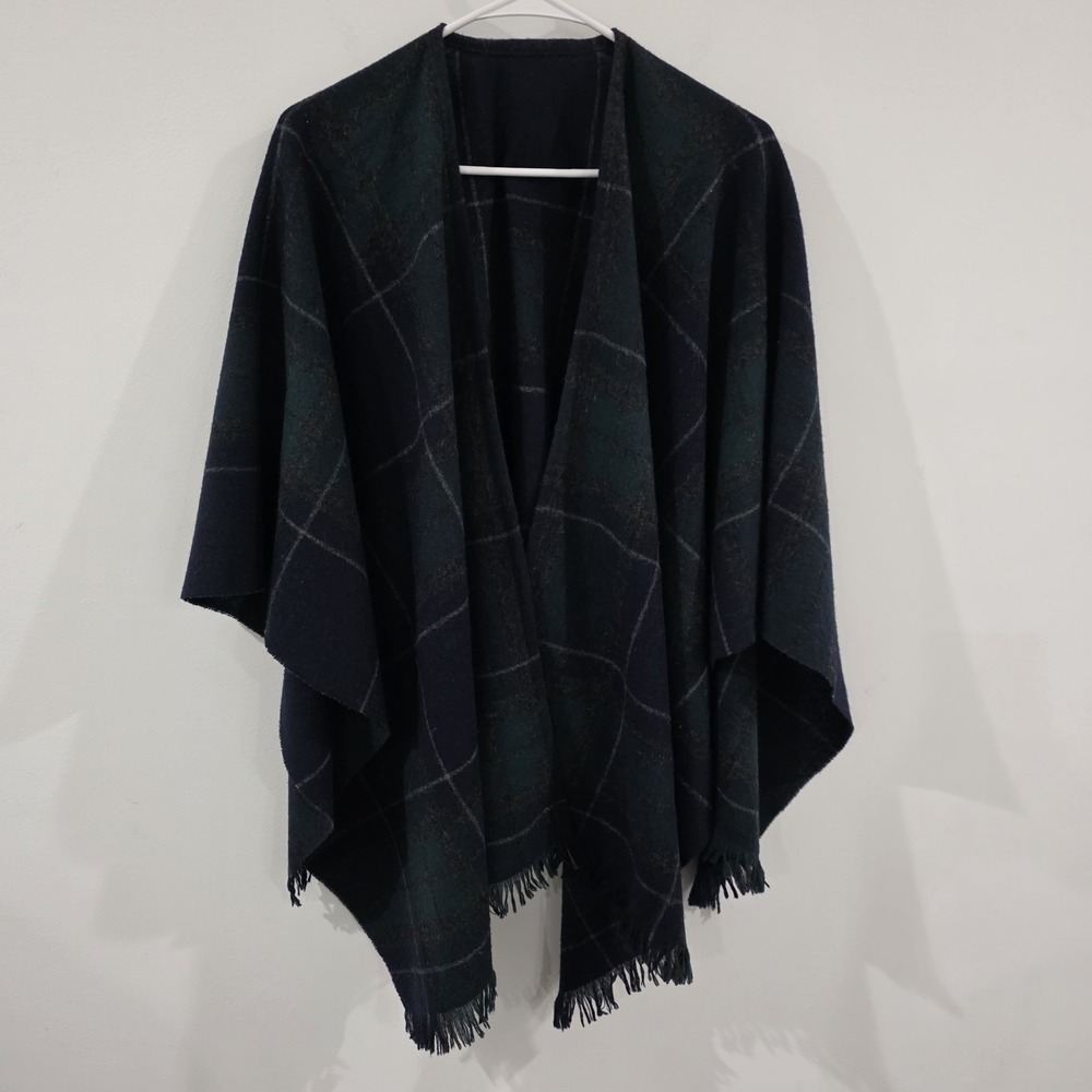 Muji Yak Wool‎ Blend Tartan Plaid Wrap Fringe Cozy Scotland Outdoor
